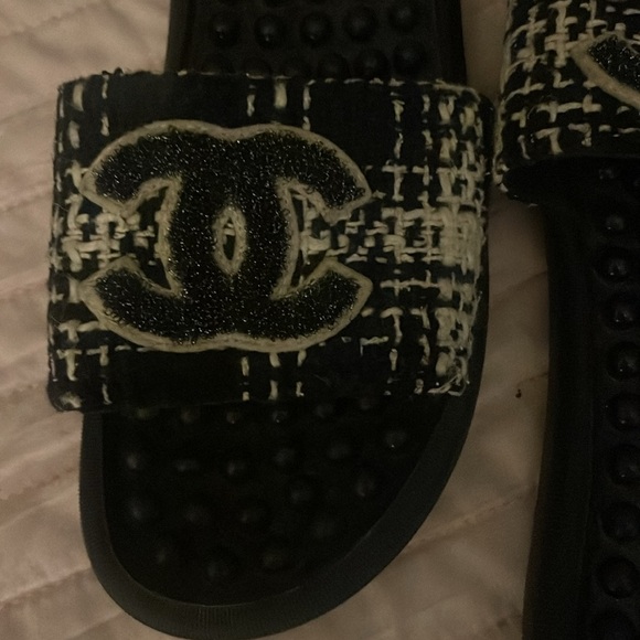 Chanel tweed slides size 39 - Picture 6 of 9